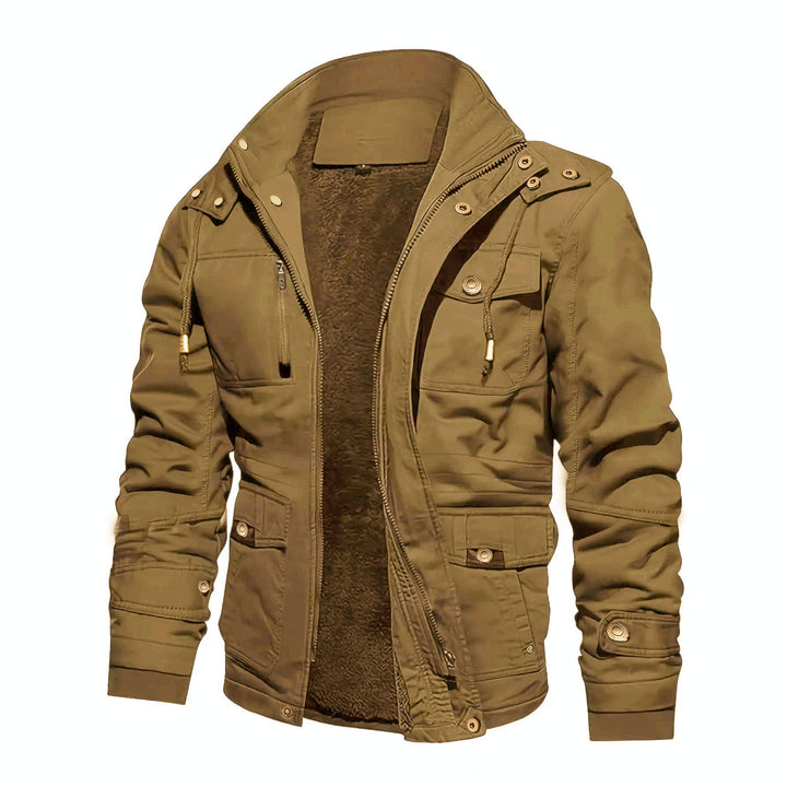 Men's parka jacket with teddy lining hood and multi pockets Mune Fashion