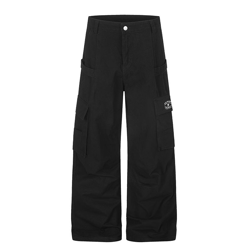 Women's cargo pants with high waistband, multifunctional pockets and wide culotte cut Mune Fashion