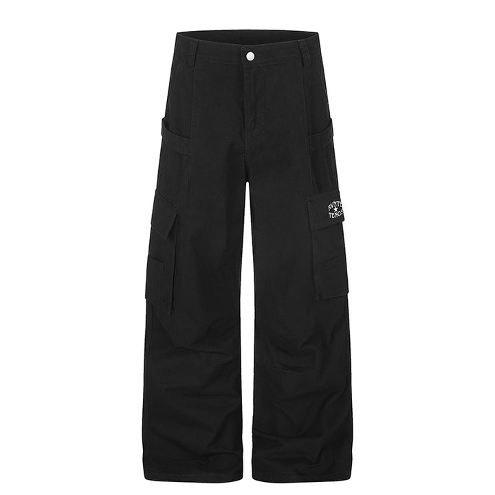 Women's cargo pants with high waistband, multifunctional pockets and wide culotte cut Mune Fashion