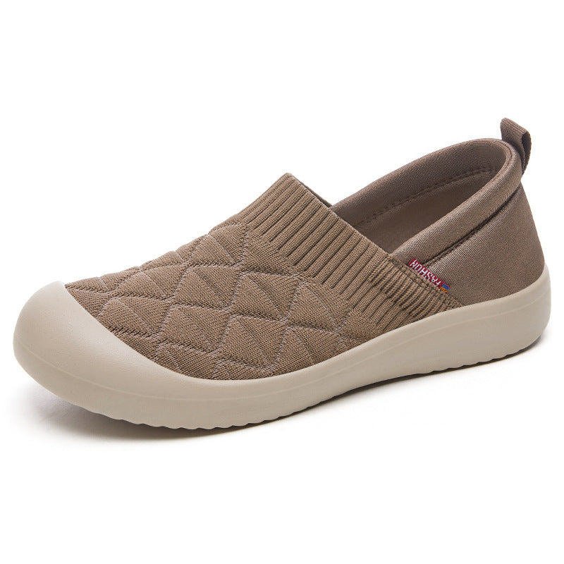 Ladies nan quilted comfort slipper with elastic sock collar and slip-resistant lightweight sole Mune Fashion