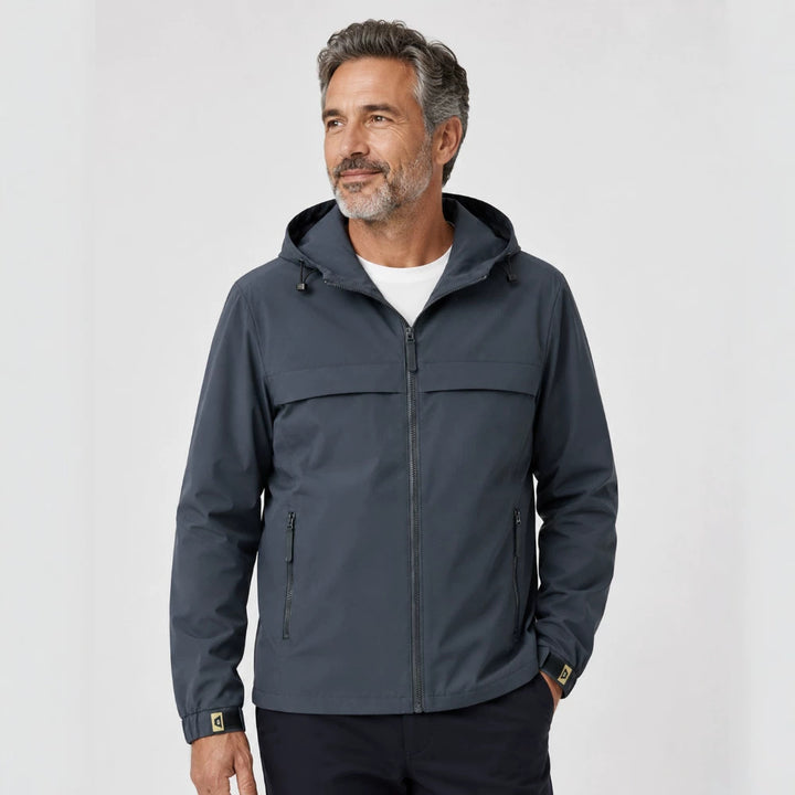 Men's Light Transition Jacket with Adjustable Hood Mune Fashion