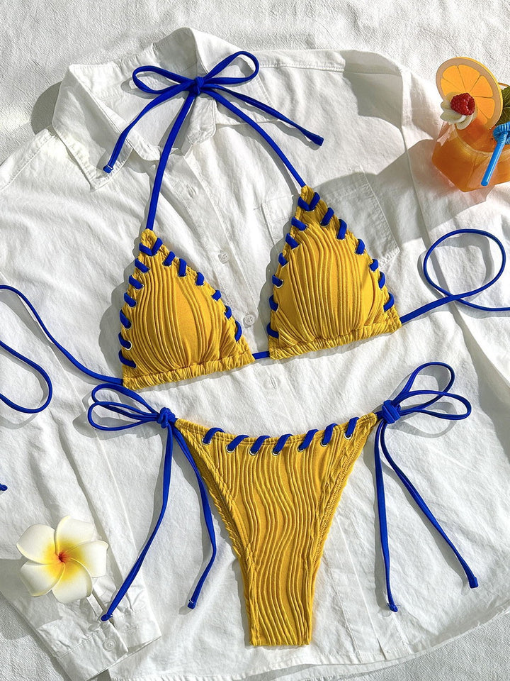 Women's bikini set with elegant ruffle design and adjustable straps Mune Fashion