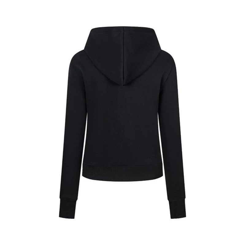Women's hooded sweatshirt jacket with decorative military braid trim and decorative buttons Mune Fashion
