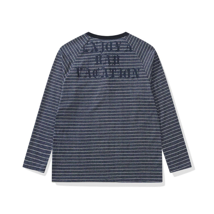 Men's Long Sleeve Henley with Raglan Sleeves and Button Placket Mune Fashion