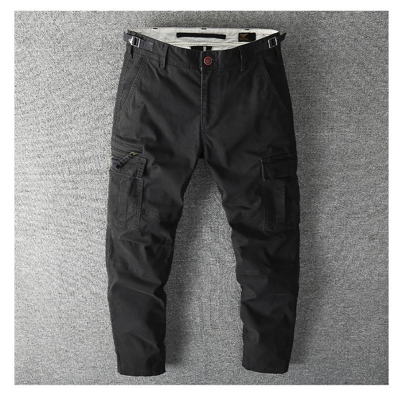 Men's robust cotton cargo pants with reinforced knees and adjustable waistband Mune Fashion