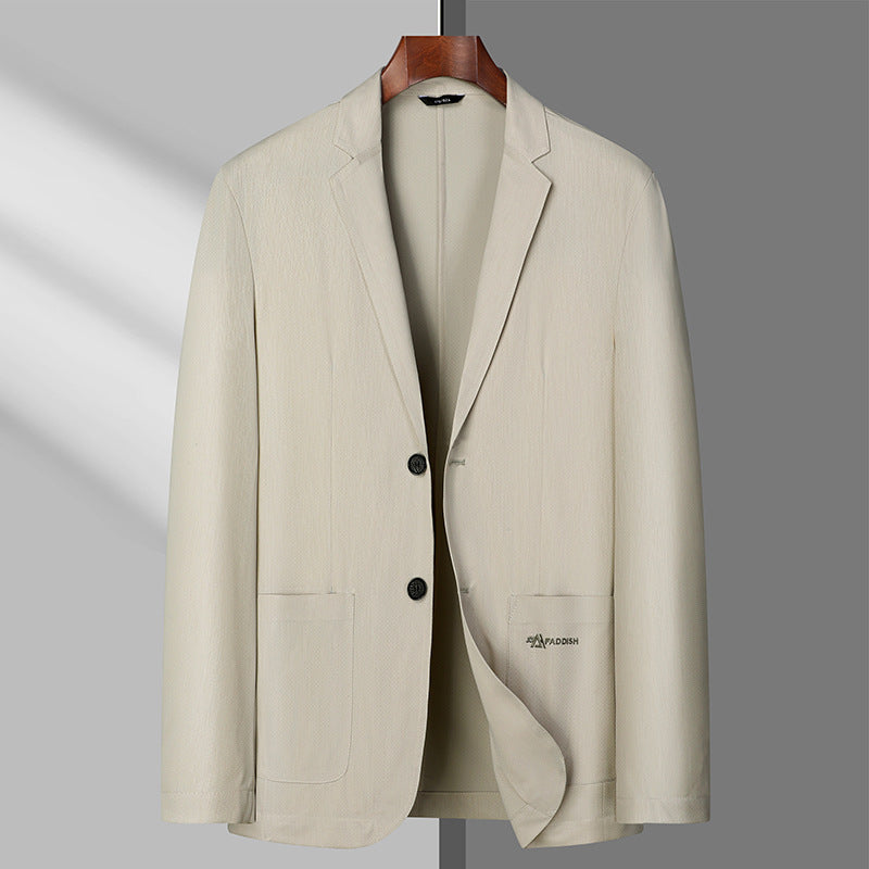 Men's Unstructured Lightweight Casual Blazer with Patch Pockets and Slim Silhouette Mune Fashion