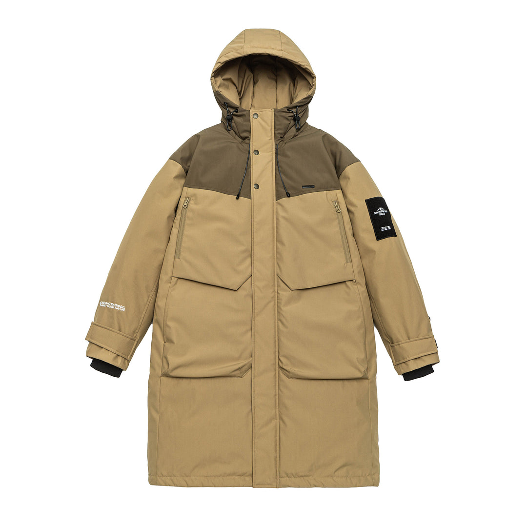 Men's Water-Repellent Quilted Winter Parka with Hood and Multifunctional Pockets Mune Fashion