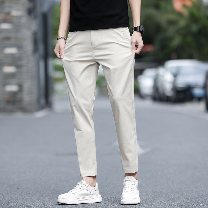 Men's Fashion Chino Pants with Elastic Waistband Mune Fashion