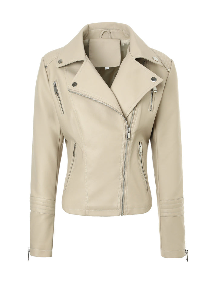 Ladies Classic Biker Jacket Mune Fashion