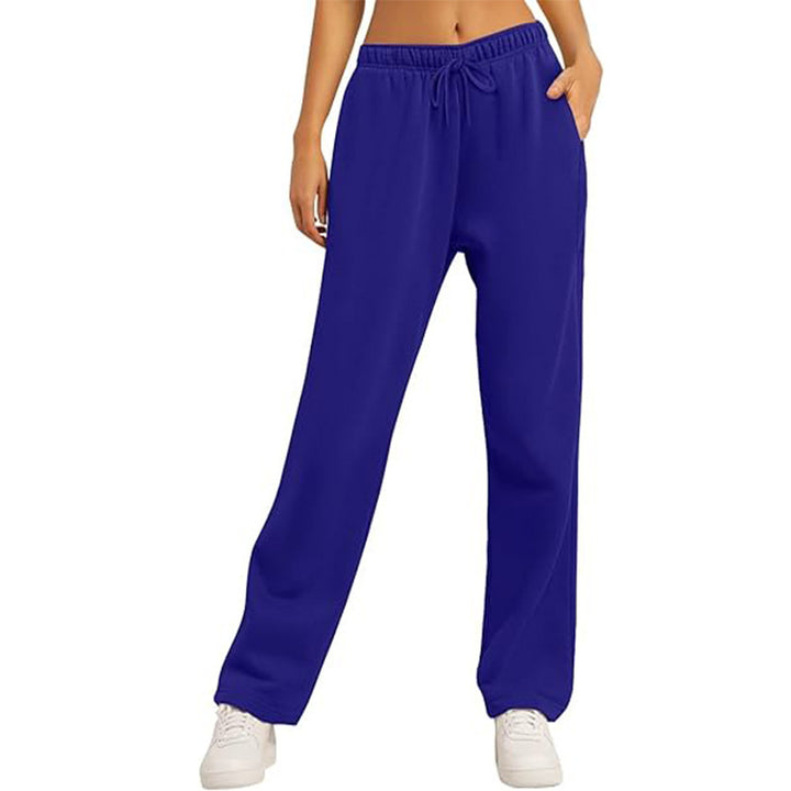 Ladies high-quality relaxed pants with a high waist, straight leg, and integrated side pockets Mune Fashion