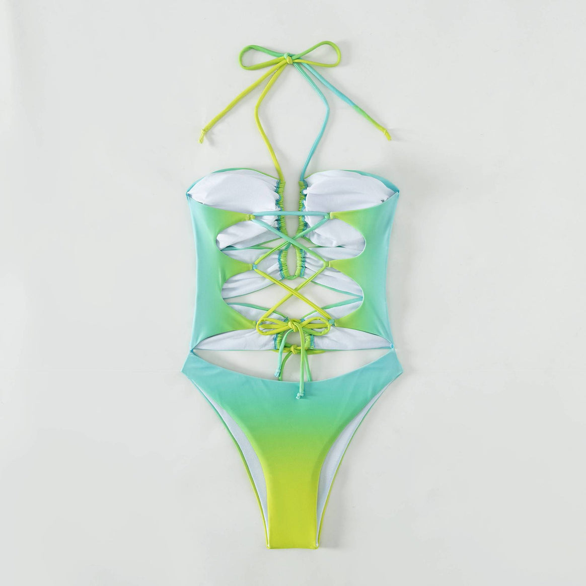 Women's Cut-Out Swimsuit with Gathered Detail and Trend Colors Mune Fashion