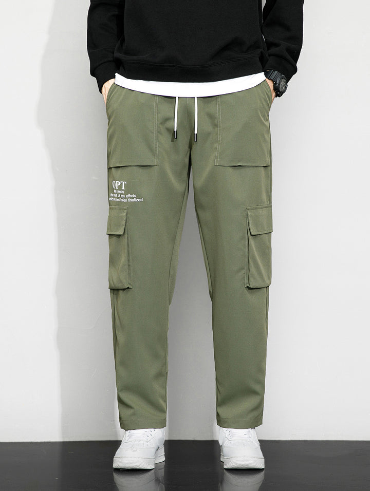 Men's cargo pants with practical pockets and elastic waistband Mune Fashion