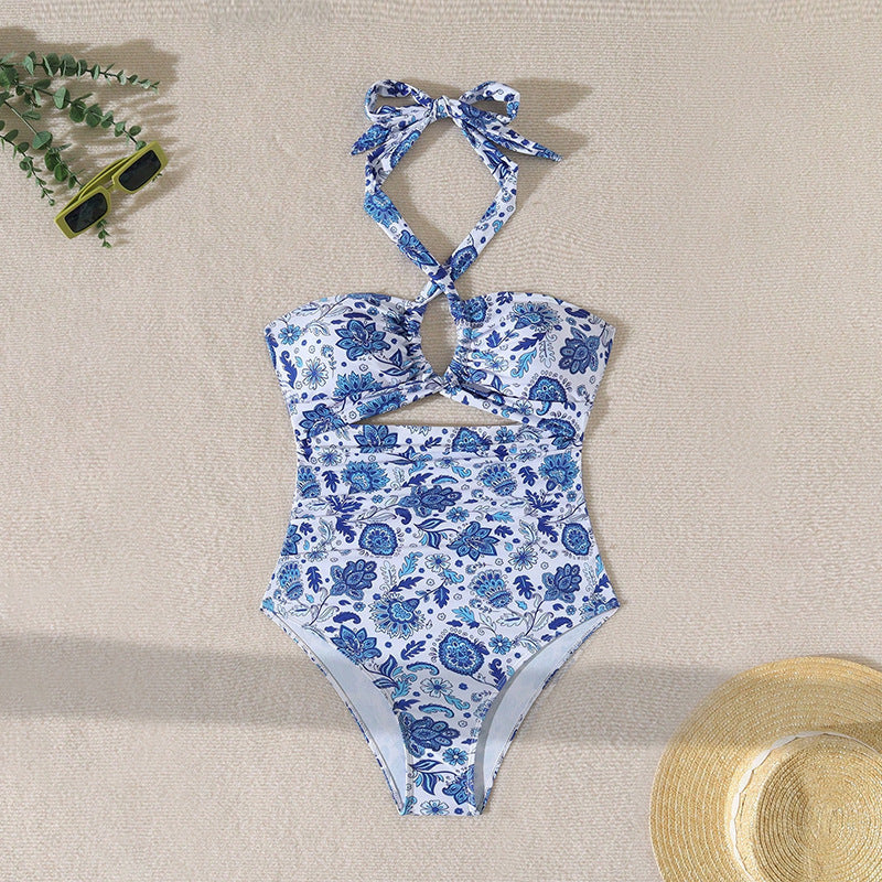 Women's one-piece swimsuit with sophisticated wrap look Mune Fashion