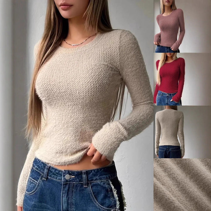 Women Soft Long Sleeve Shirt with Structure Mune Fashion