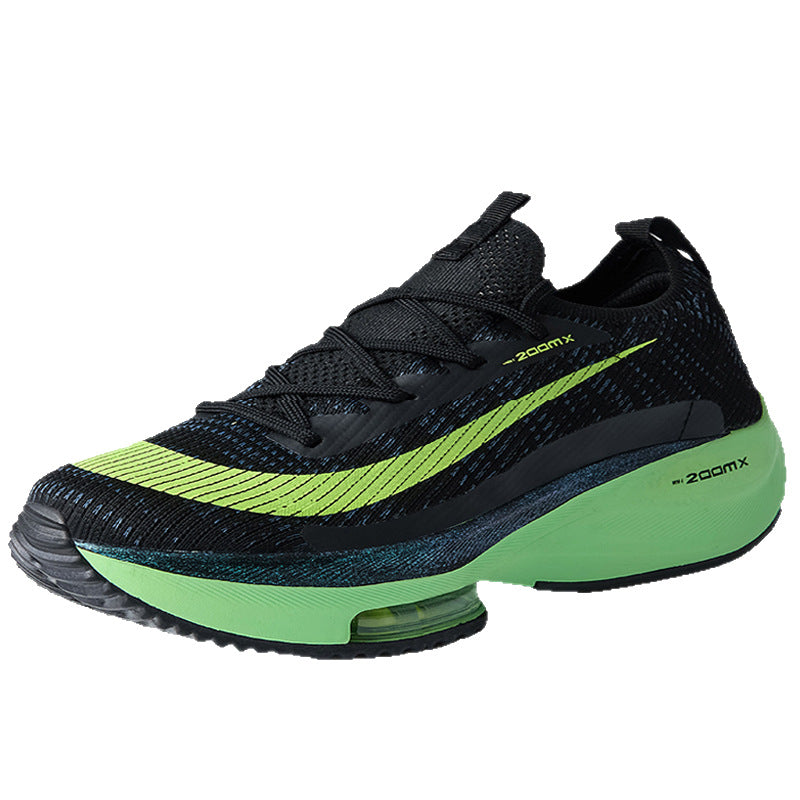Unisex knitted sock running shoes with padded heel air chamber, reactive energy return midsole, and grippy rubber outsole Mune Fashion