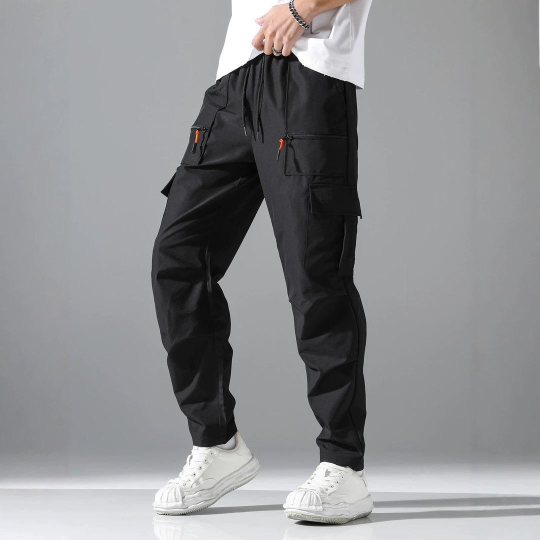 Men's Comfortable Cargo Pants with Elastic Waistband Mune Fashion