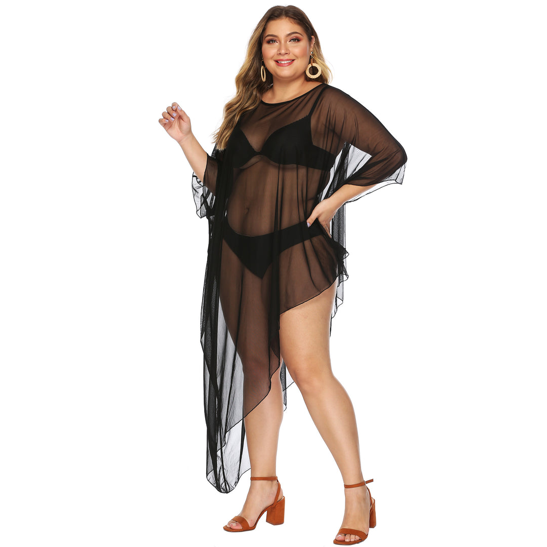 Women's elegant beach cover-up made of light mesh material Mune Fashion