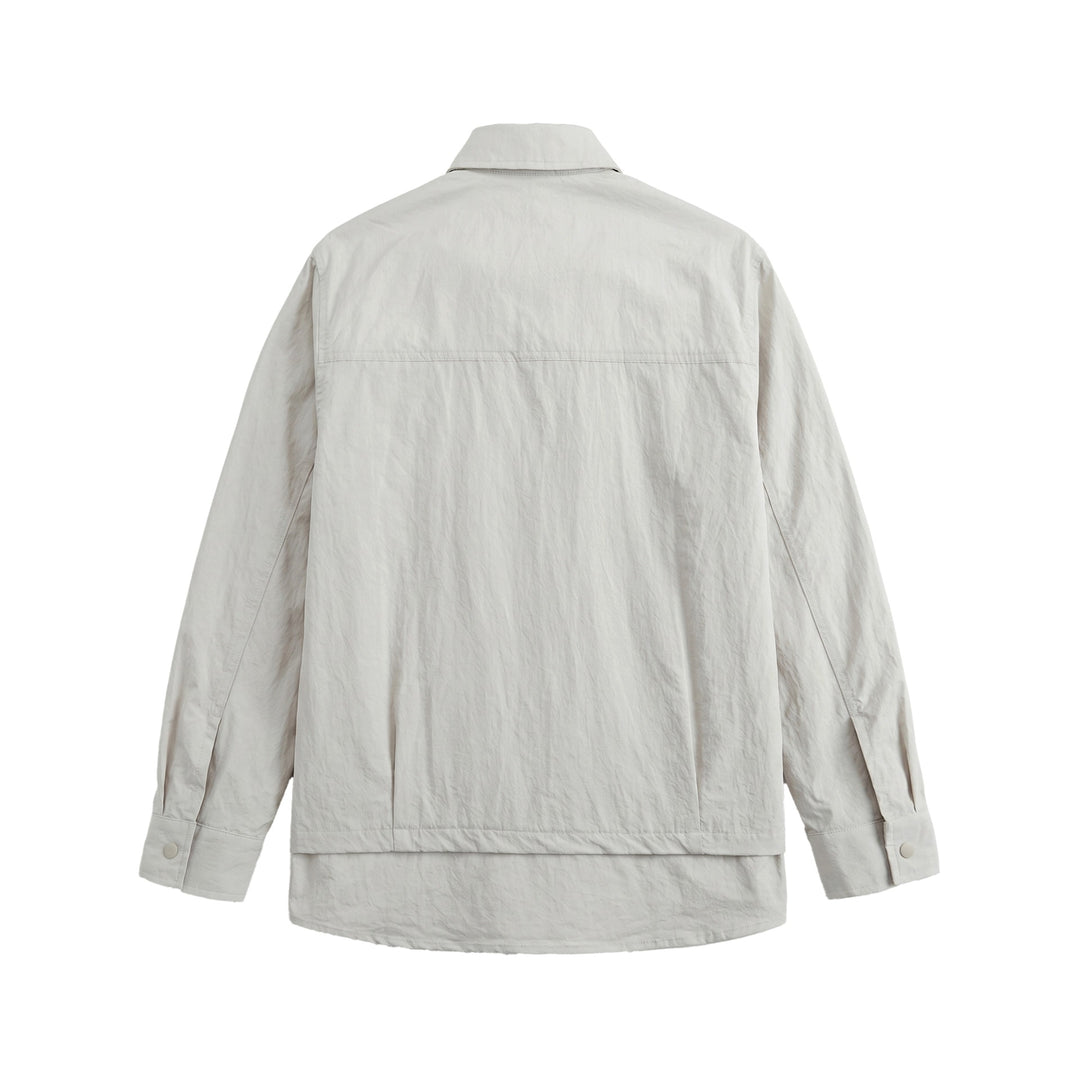 Unisex Oversize Shirt Jacket with Snap Buttons, Kent Collar and Chest Welt Pocket Mune Fashion