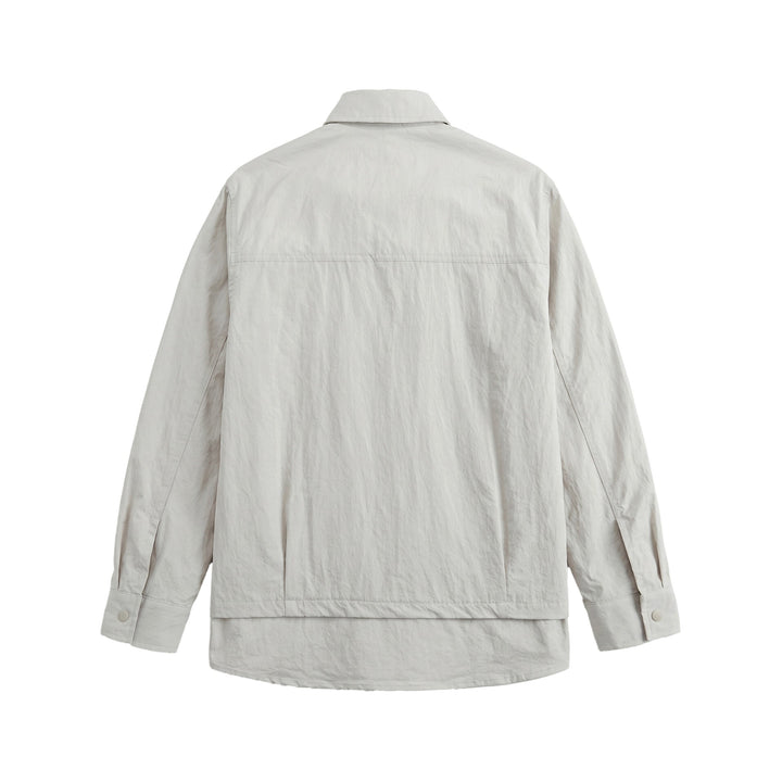 Unisex Oversize Shirt Jacket with Snap Buttons, Kent Collar and Chest Welt Pocket Mune Fashion