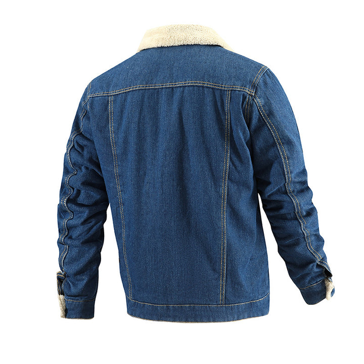 Men's Fleece-Lined Denim Jacket Mune Fashion