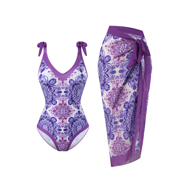 Women's swimsuit and beach skirt with lemon design Mune Fashion
