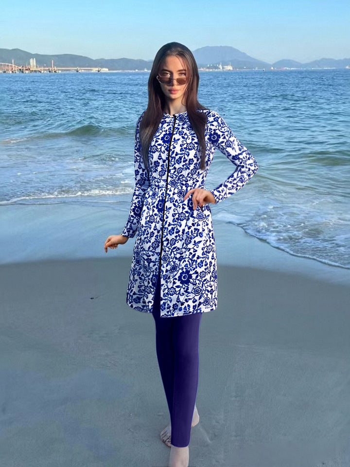 Women's stylish beach wrap with fitted underlayer Mune Fashion