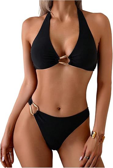 Women's triangle bikini with sophisticated ring detail Mune Fashion