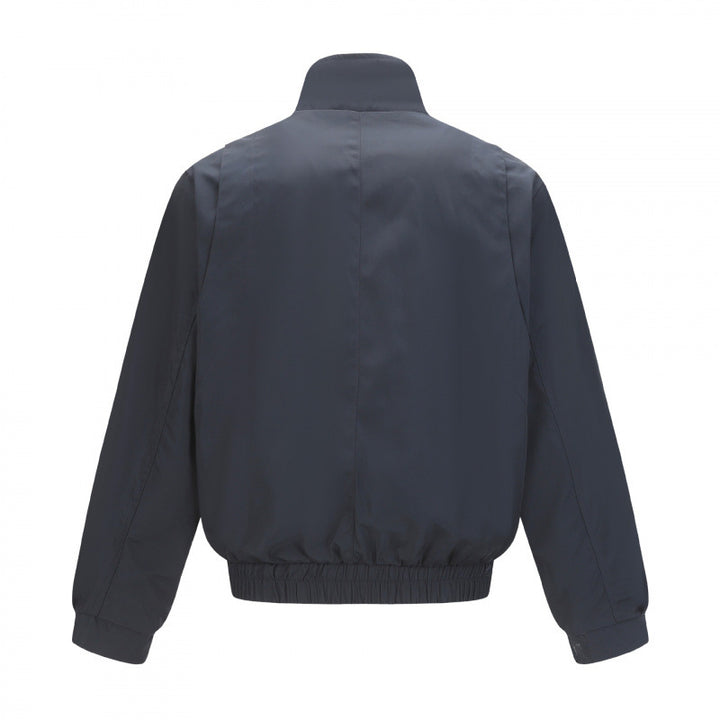 Men's short-cut wind and water-repellent bomber jacket with stand-up collar, zipper, and elastic waistband Mune Fashion