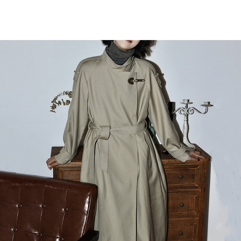Ladies Fashionable Utility Jacket with High Collar Mune Fashion