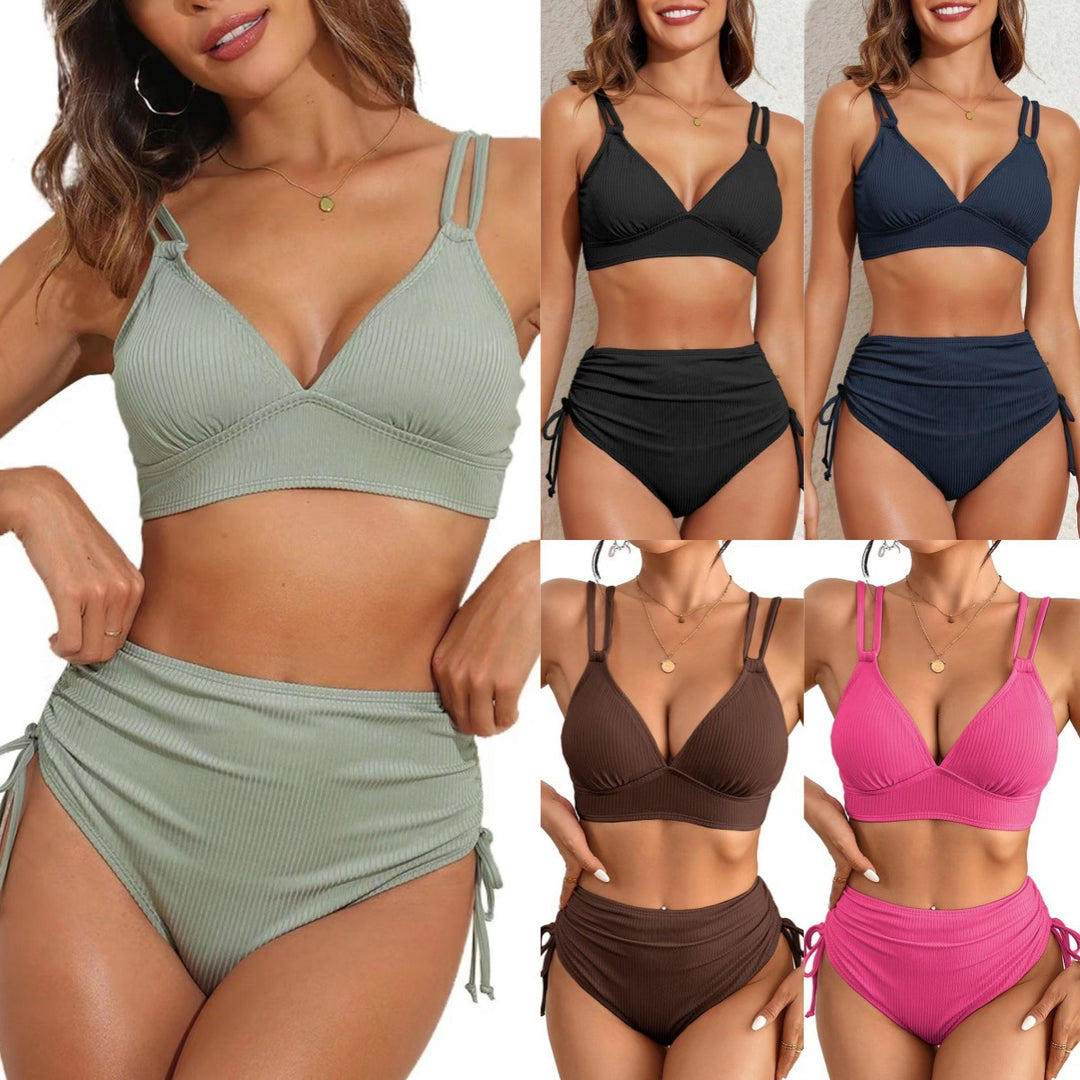 Women High-Cut Bikini with Elegant Ruffle Details Mune Fashion