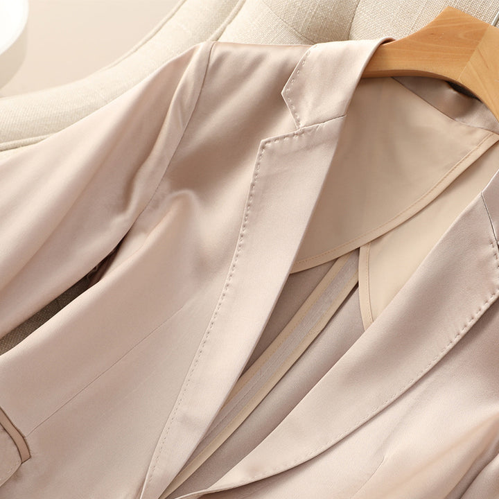 Ladies High Quality Satin Blazer Mune Fashion