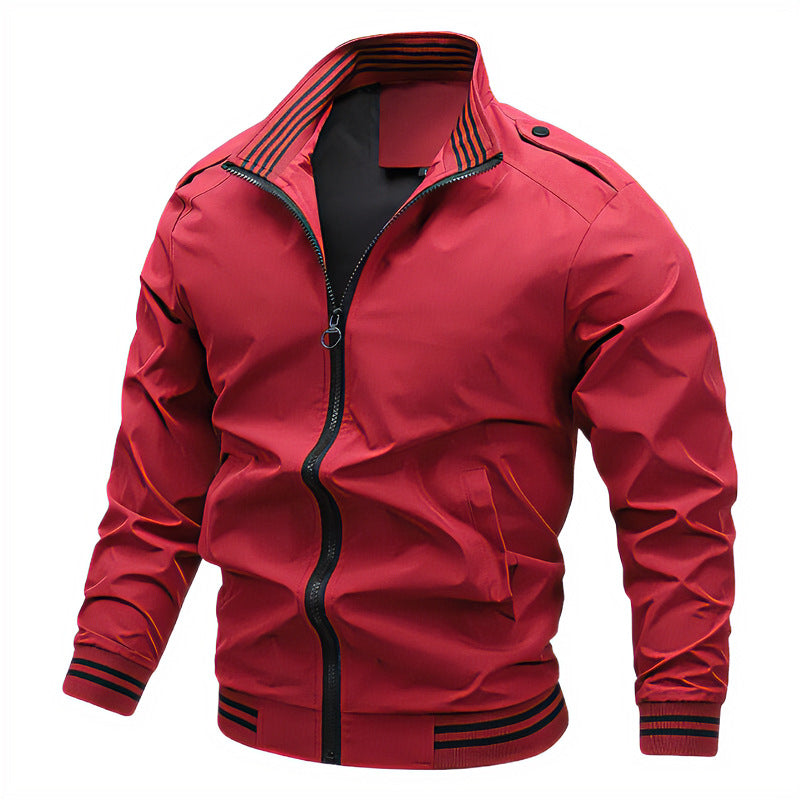 Men's Fashion Transitional Jacket with Contrasting Stripes Mune Fashion