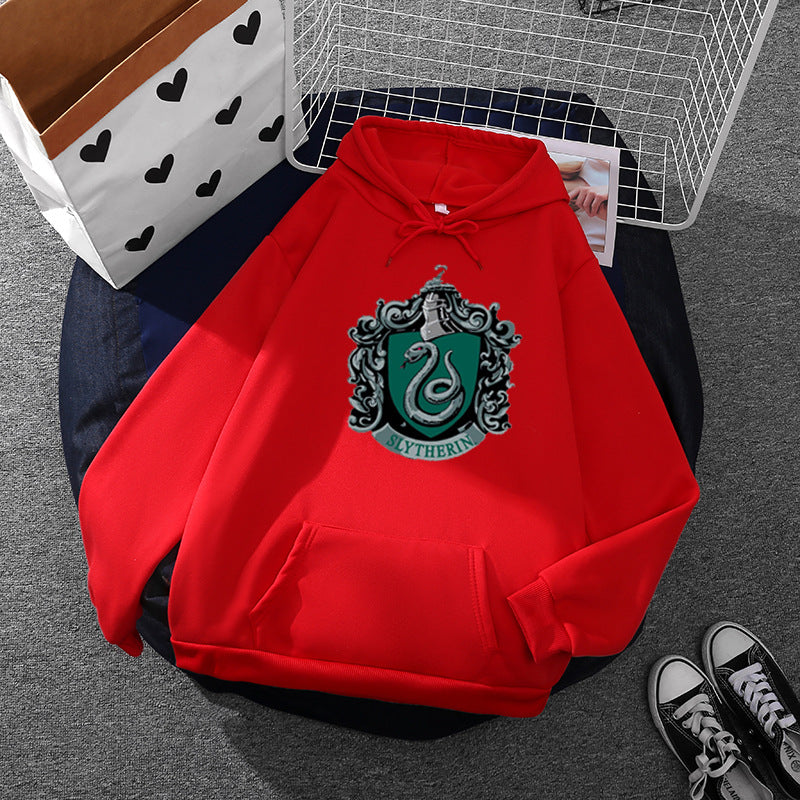 Women's oversized hooded sweatshirt with heraldic snake emblem and soft fleece lining Mune Fashion