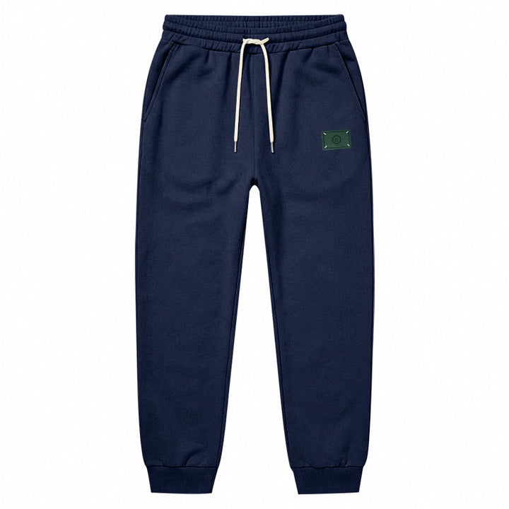 Men's Minimalist Fleece Jogging Pants with Elastic Drawstring and Narrow Cuffs Mune Fashion