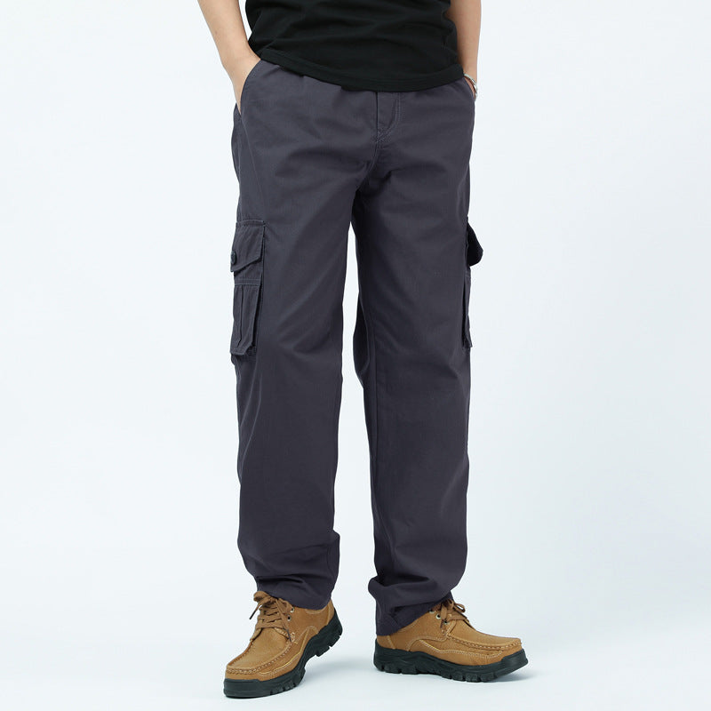 Men's Cotton Twill Cargo Pants in Relaxed Fit with Straight Leg and Large Flap Pocket Mune Fashion