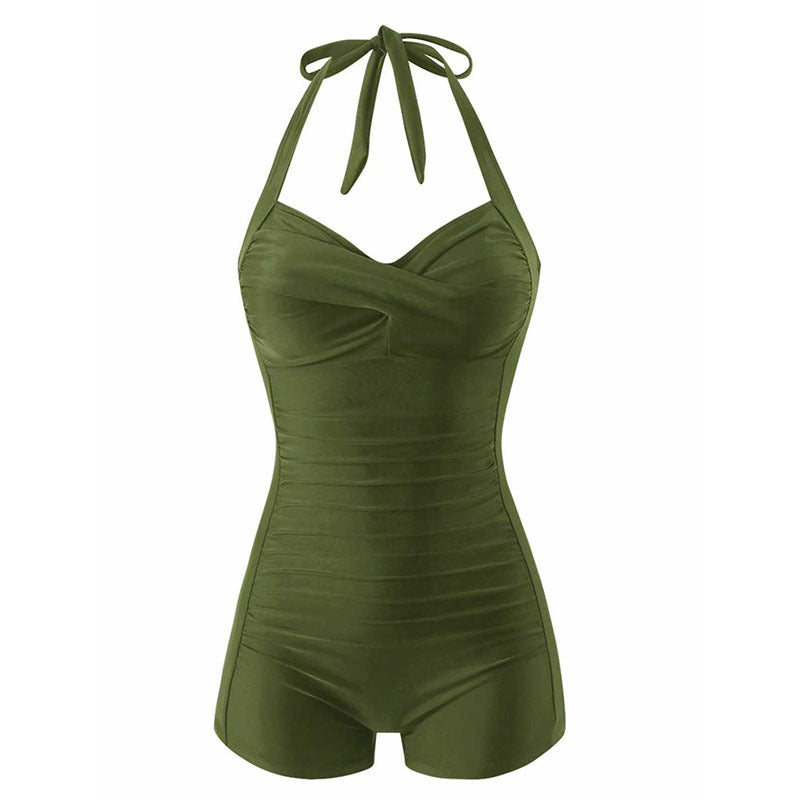 Women's One-Piece Swimsuit with Halterneck Design and Modern Fit Mune Fashion