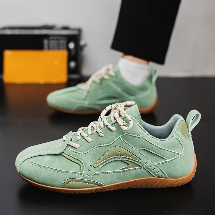 Unisex light suede look sneakers with padded comfort insole and grip rubber sole Mune Fashion