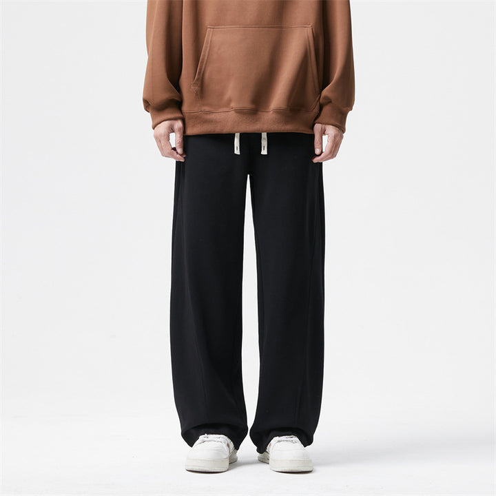 Men's ultra-wide cut fleece lounge pants with drawstring and straight leg Mune Fashion