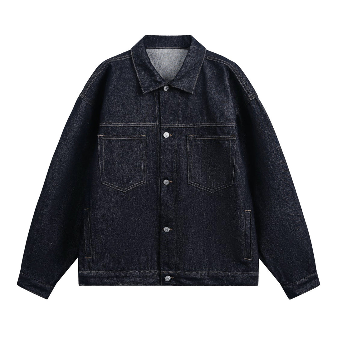 Unisex Oversized Denim Jacket with Boxy Cut and Large Chest Pockets Mune Fashion