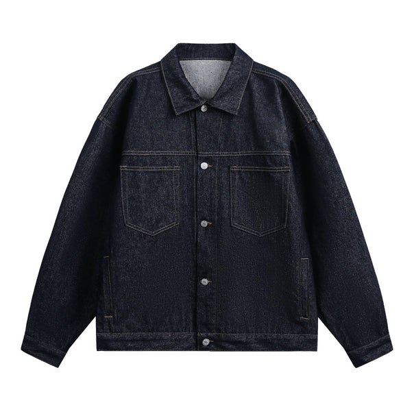 Unisex Oversized Denim Jacket with Boxy Cut and Large Chest Pockets Mune Fashion