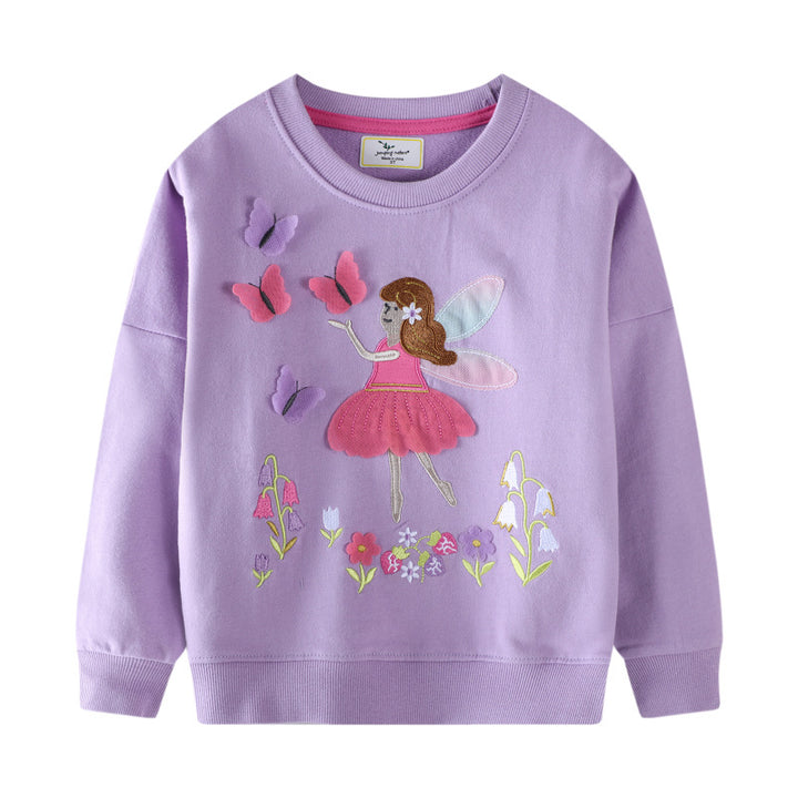 Girls sweatshirt with enchanted fairy and butterfly design Mune Fashion