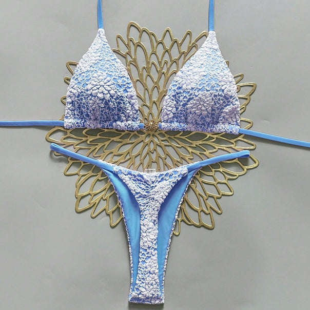 Women's triangle bikini with textured crochet look Mune Fashion