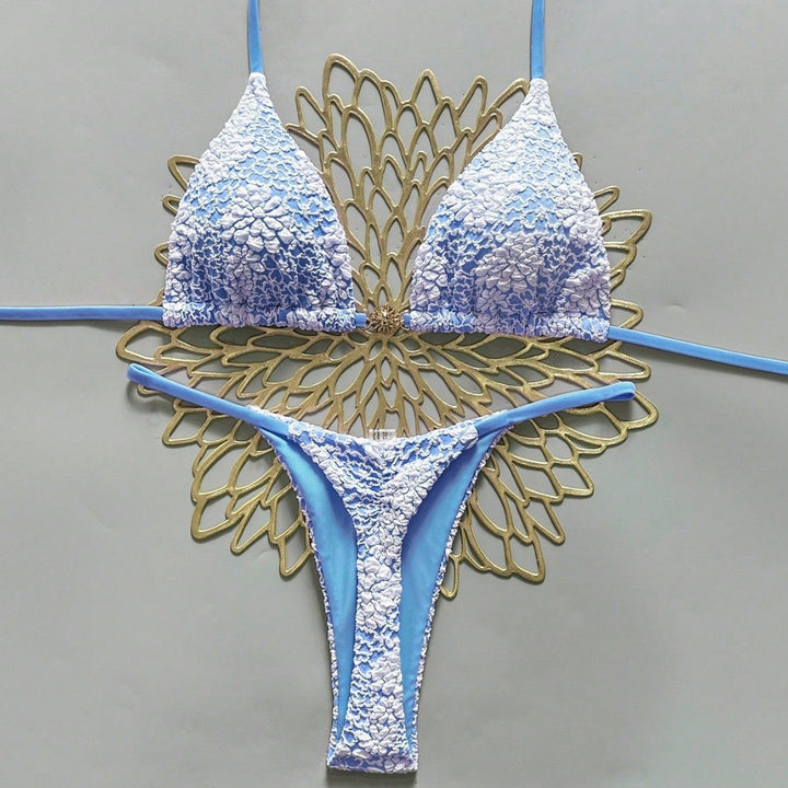 Women's triangle bikini with textured crochet look Mune Fashion