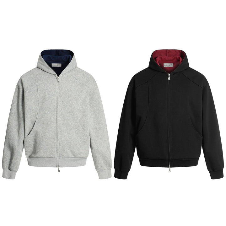 Unisex Oversize Hoodie Sweatshirt made of French Terry with raglan sleeves and two-way zipper Mune Fashion