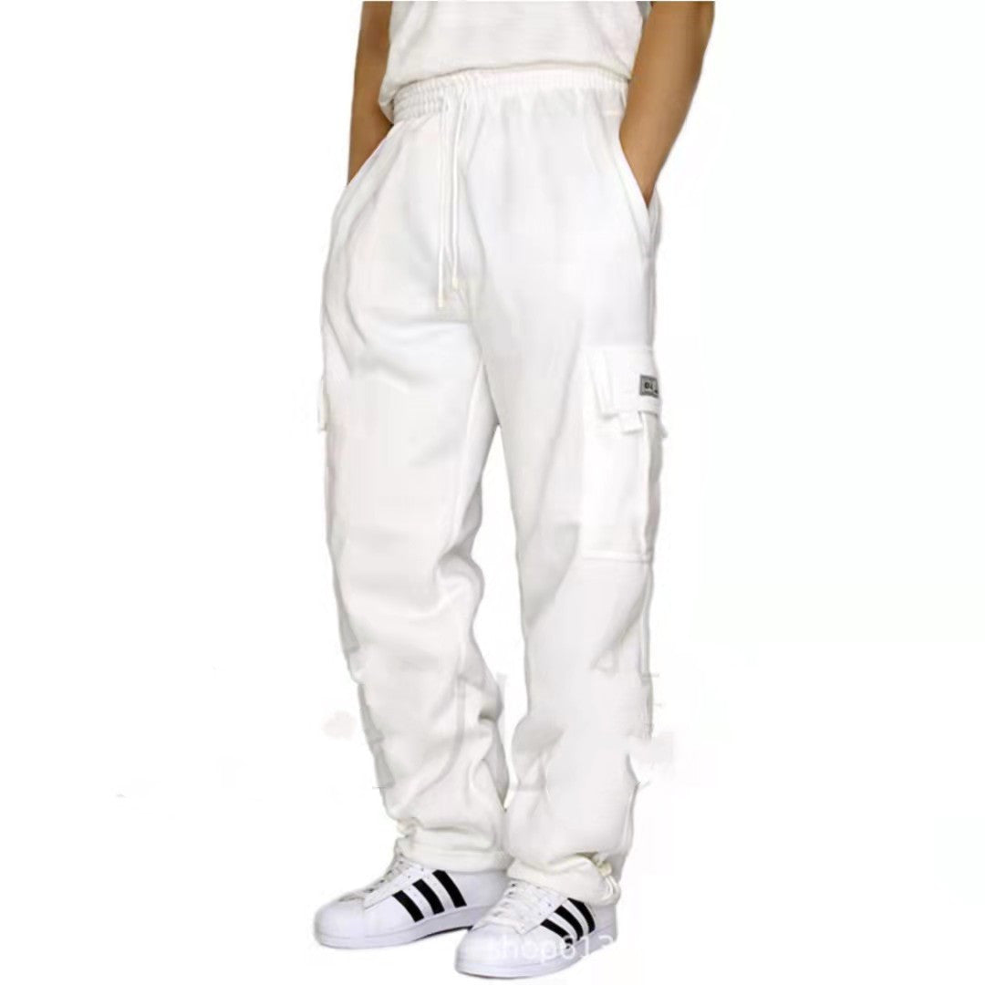 Men's casual cargo joggers with drawstring waistband and patched cargo pockets Mune Fashion