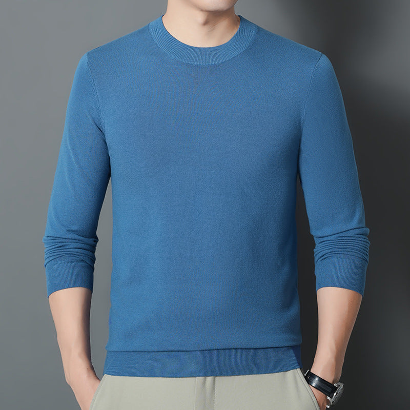 Men's fine round neck sweater made of fine knit with a narrow silhouette Mune Fashion
