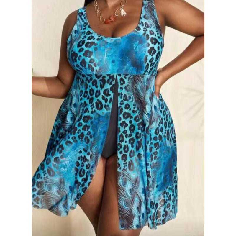 Women's bathing set with floral cover-up and figure-hugging swimsuit Mune Fashion