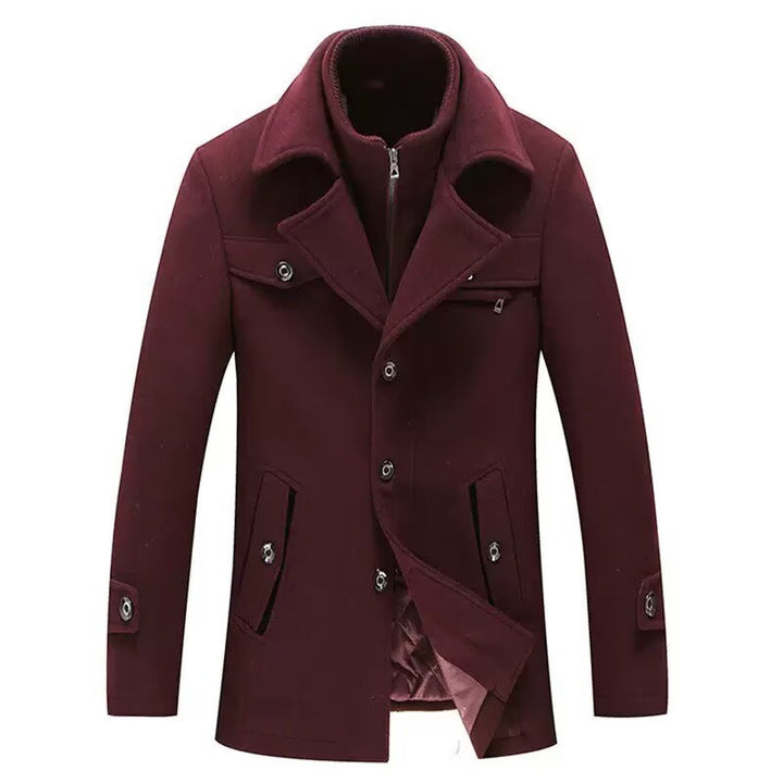 Men's short coat with quilted inner jacket and stand-up collar Mune Fashion