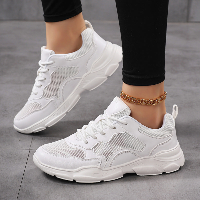 Women’s modern comfort sneakers in retro look with breathable mesh, padded heel, and contoured lightweight sole construction Mune Fashion
