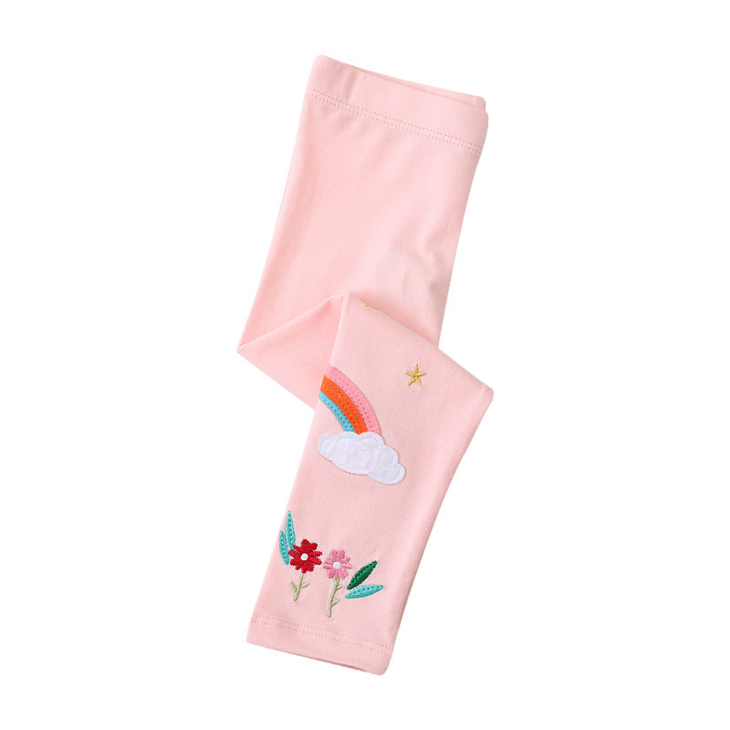 Girls leggings with playful fairy and rainbow design Mune Fashion